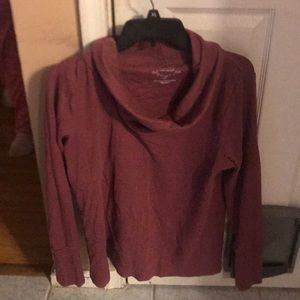 Women’s Large Sonoma Purple Cowl-Neck Sweater